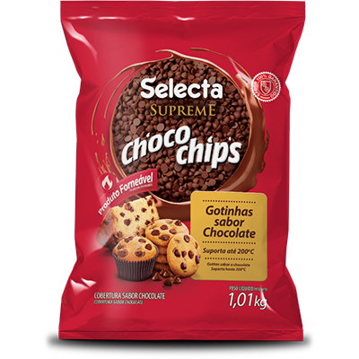 Cobertura em Gotinhas Choco Chips Sabor Chocolate Supreme