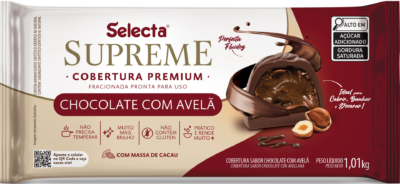 Cobertura Supreme Sabor Chocolate com Avelã em Barra
