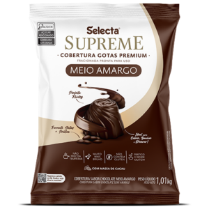 Cobertura Supreme em Gotas Sabor Chocolate Meio Amargo